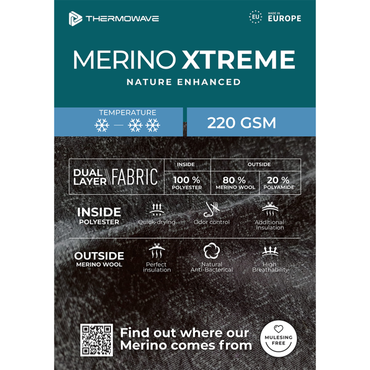 Hlače Thermowave MERINO XTREME LONG PANTS GSM 220