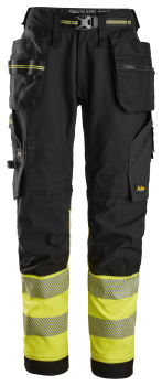 Hlače High-Vis Class 1, Stretch Work Trousers Holster Pockets