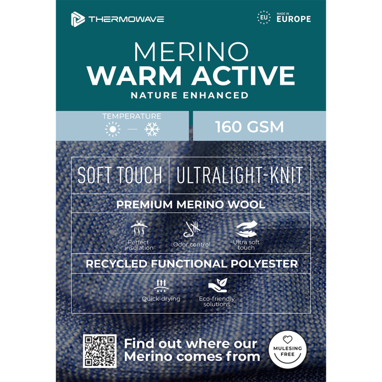 Majica Thermowave MERINO WARM ACTIVE JUNIOR LONG SS K 160 GSM