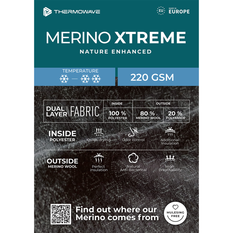 Majica Thermowave MERINO XTREME JUNIOR LONG SS K GSM 220