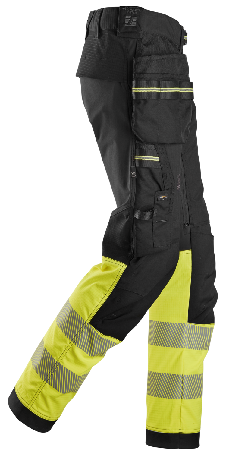 Hlače High-Vis Class 1, Stretch Work Trousers Holster Pockets