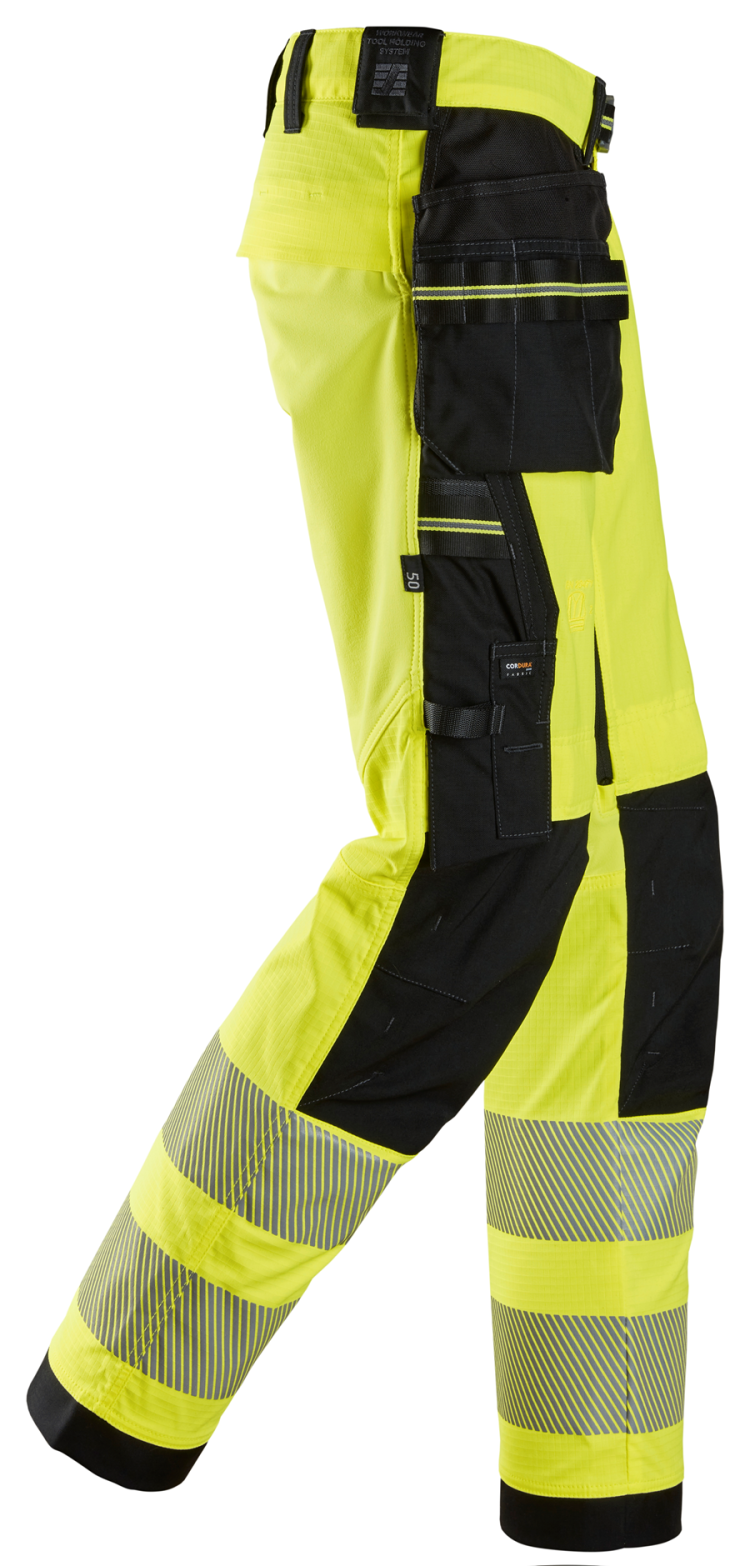 Hlače High-Vis Class 2, Stretch Work Trousers Holster Pockets