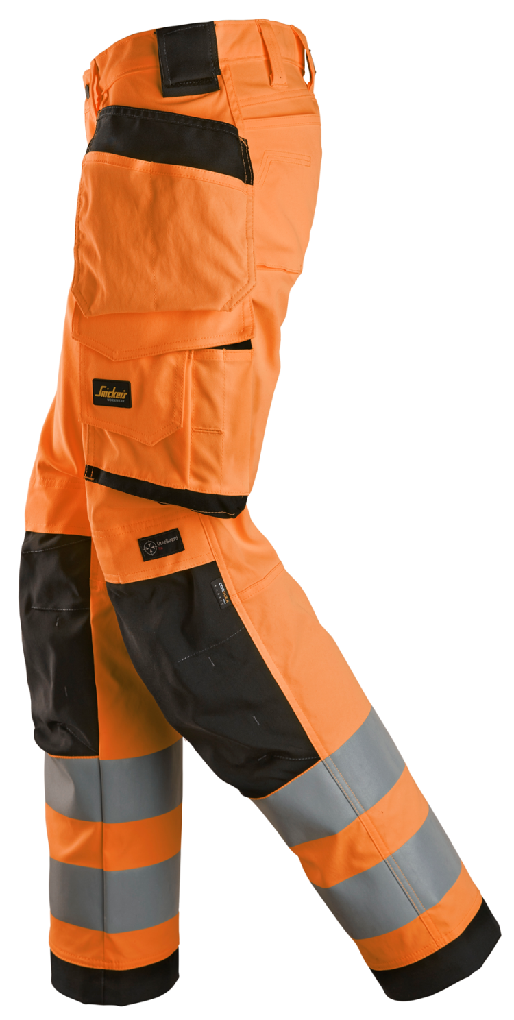 Hlače High-Vis Class 2, Women's Stretch Trousers Holster Pockets