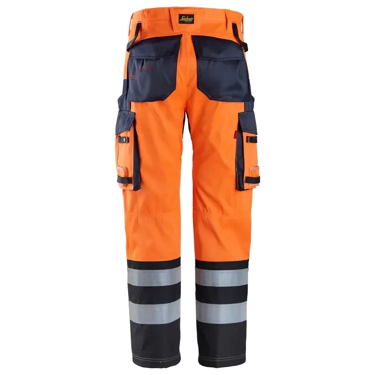 Hlače Trousers Reinforced Front of Leg, High-Vis Orange Class 1