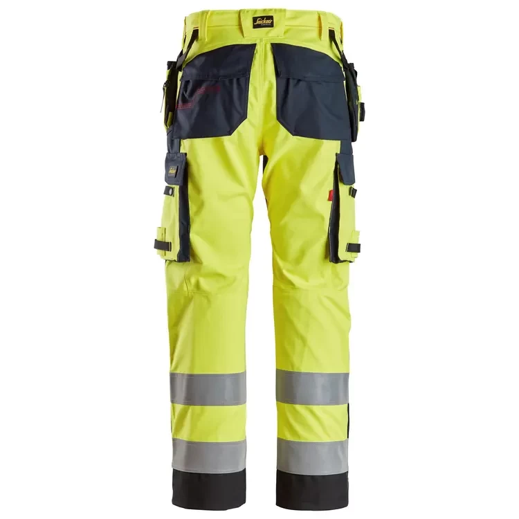 Hlače Trousers Reinforced Shin, Holster Pockets High-Vis Class 2