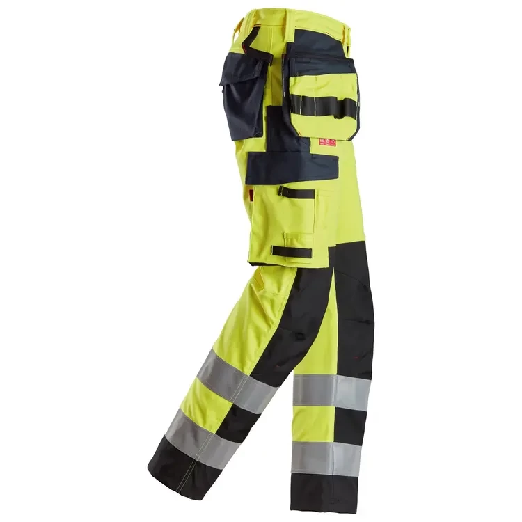 Hlače Trousers Reinforced Shin, Holster Pockets High-Vis Class 2