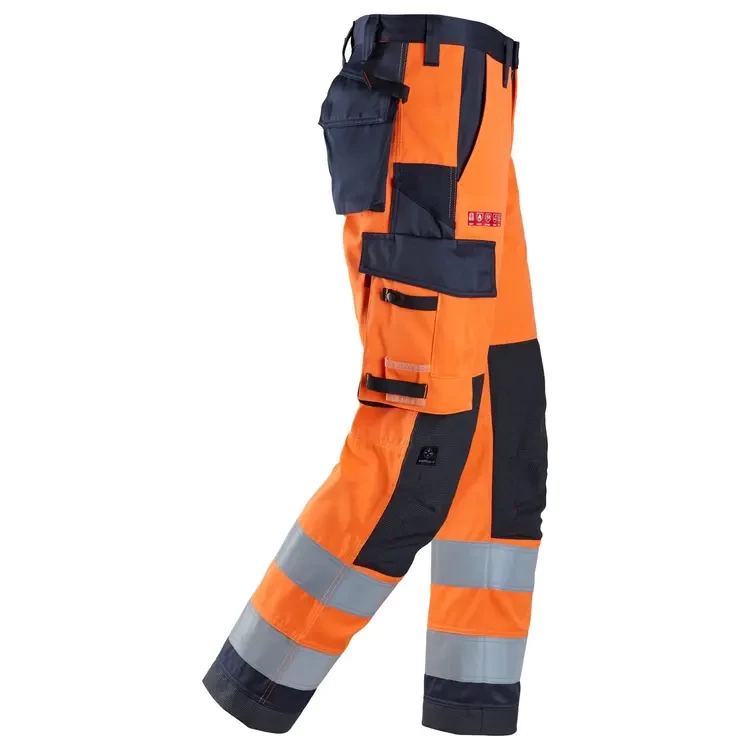 Hlače Work Trousers, High-Vis Orange Class 2