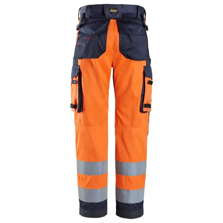 Hlače Work Trousers, High-Vis Orange Class 2